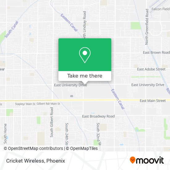 Mapa de Cricket Wireless