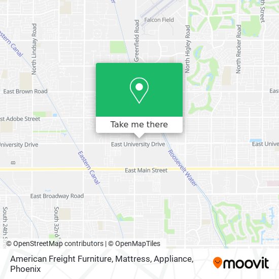 American Freight Furniture, Mattress, Appliance map