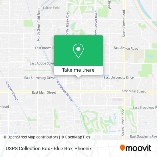 USPS Collection Box - Blue Box map