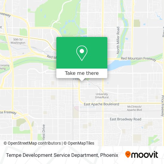 Tempe Development Service Department map