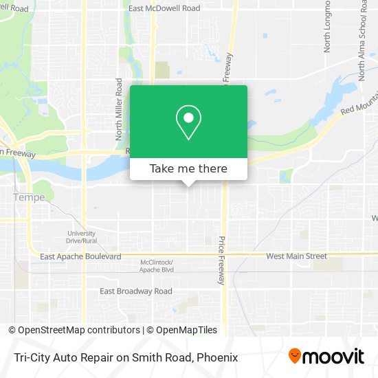 Tri-City Auto Repair on Smith Road map