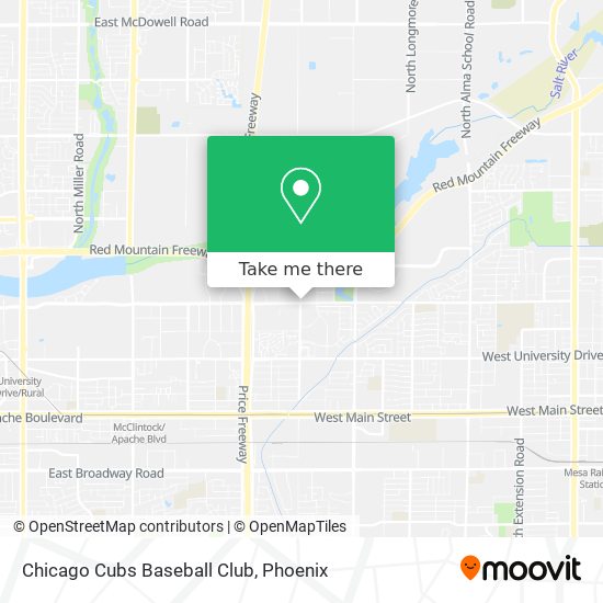 Mapa de Chicago Cubs Baseball Club