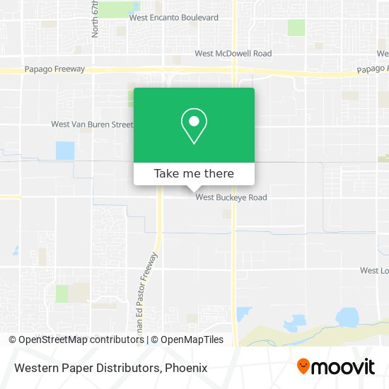 Mapa de Western Paper Distributors