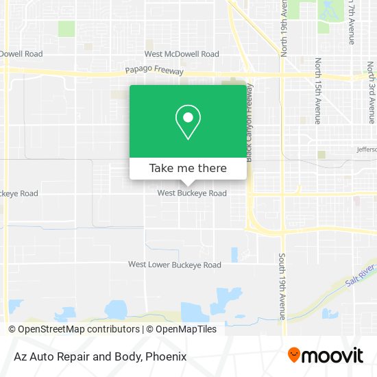 Az Auto Repair and Body map