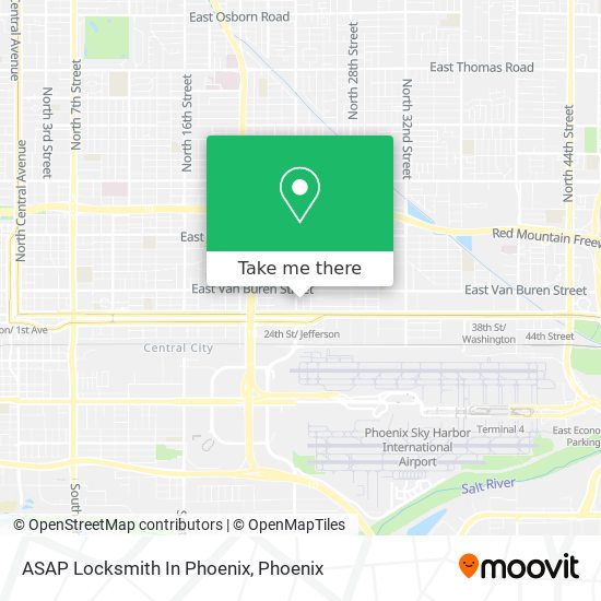 ASAP Locksmith In Phoenix map