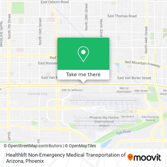 Healthlift Non-Emergency Medical Transportation of Arizona map