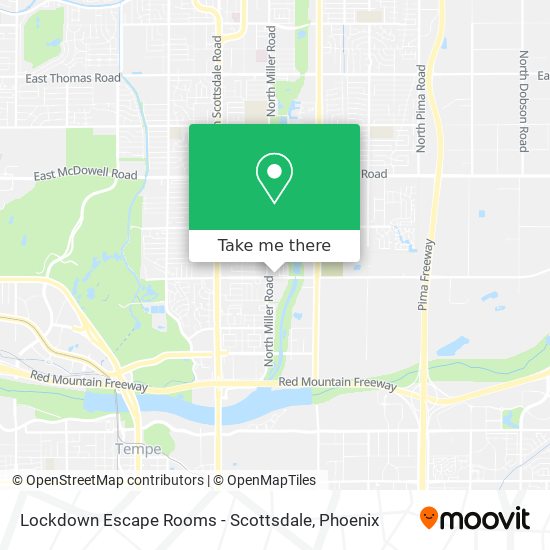 Mapa de Lockdown Escape Rooms - Scottsdale