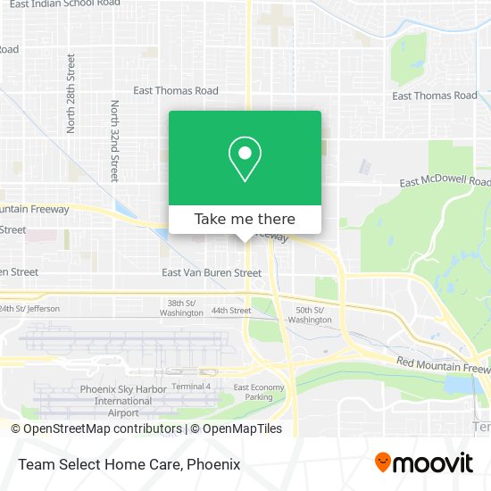 Team Select Home Care map