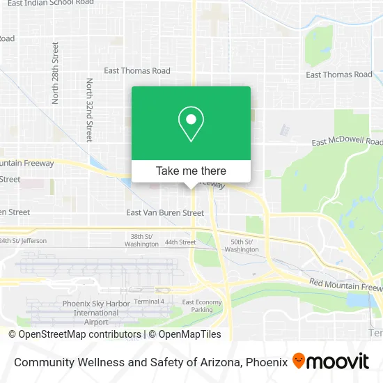 Community Wellness and Safety of Arizona map