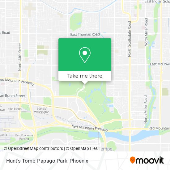 Mapa de Hunt's Tomb-Papago Park