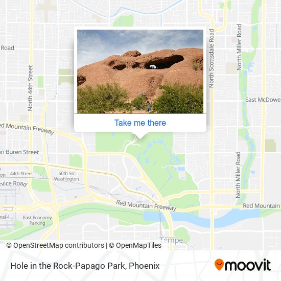 Hole in the Rock-Papago Park map