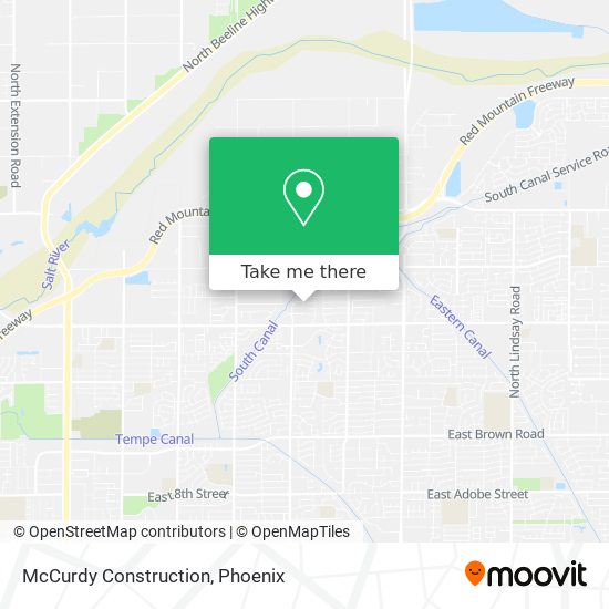 McCurdy Construction map