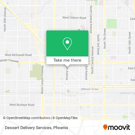 Mapa de Dessert Delivery Services
