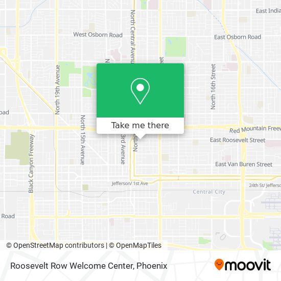 Mapa de Roosevelt Row Welcome Center