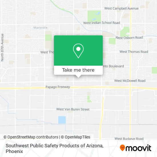 Mapa de Southwest Public Safety Products of Arizona