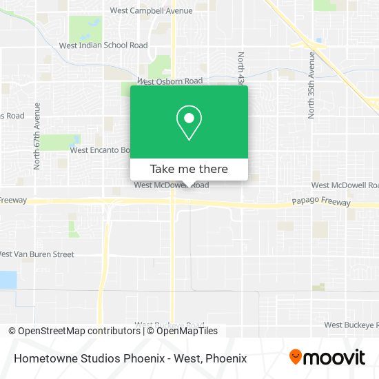 Mapa de Hometowne Studios Phoenix - West