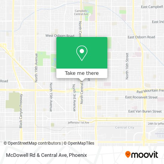 Mapa de McDowell Rd & Central Ave