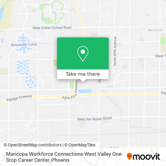 Mapa de Maricopa Workforce Connections-West Valley One-Stop Career Center