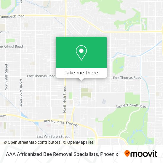 AAA Africanized Bee Removal Specialists map