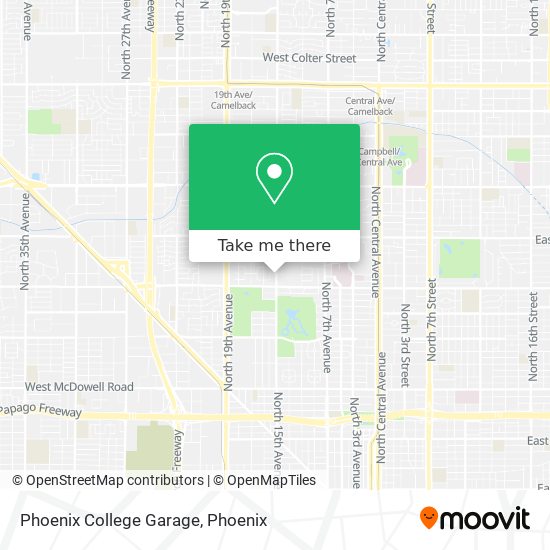 Phoenix College Garage map