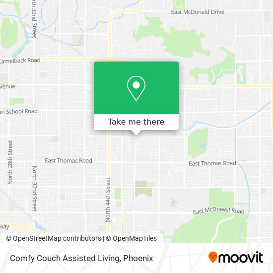 Comfy Couch Assisted Living map