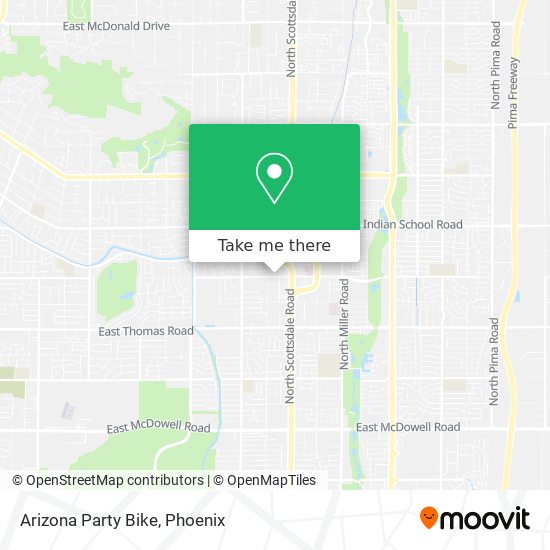Mapa de Arizona Party Bike