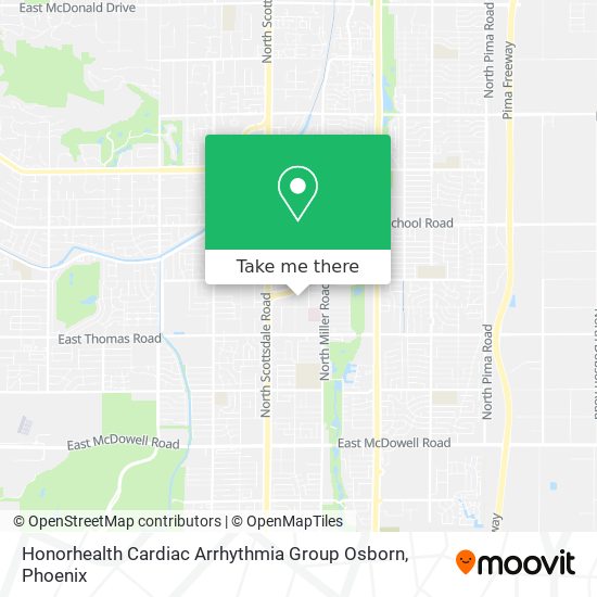 Mapa de Honorhealth Cardiac Arrhythmia Group Osborn