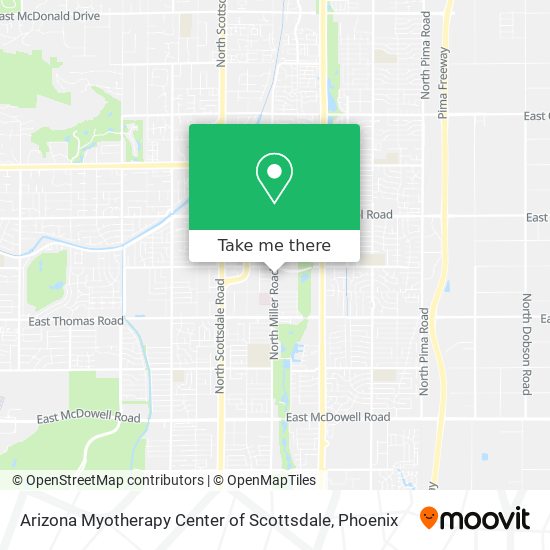 Mapa de Arizona Myotherapy Center of Scottsdale