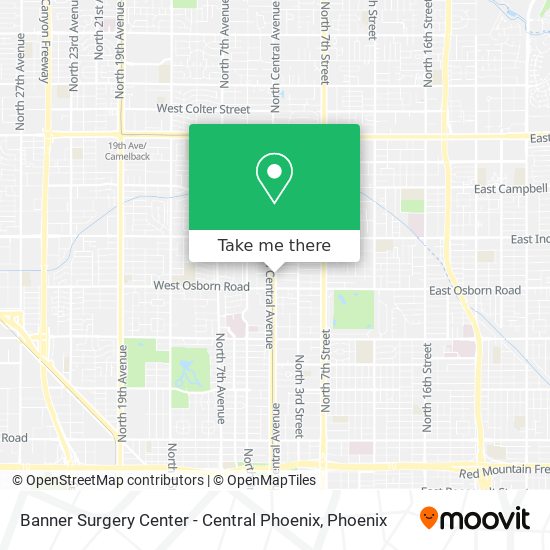 Banner Surgery Center - Central Phoenix map