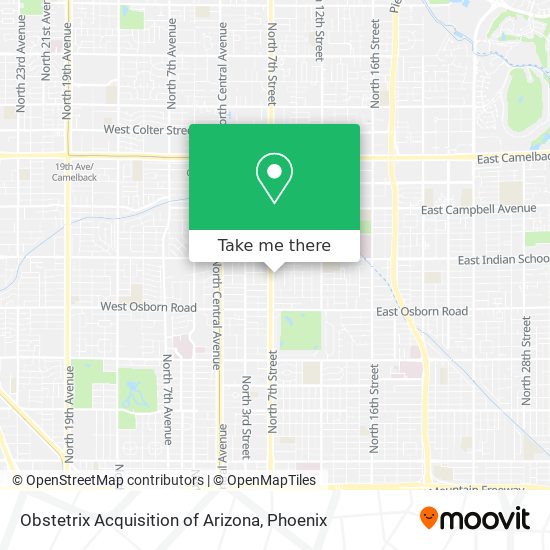 Obstetrix Acquisition of Arizona map