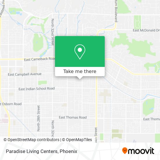 Paradise Living Centers map