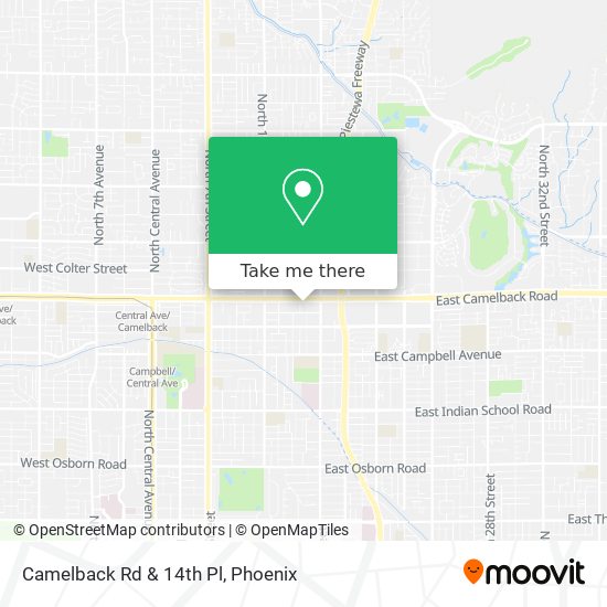 Mapa de Camelback Rd & 14th Pl