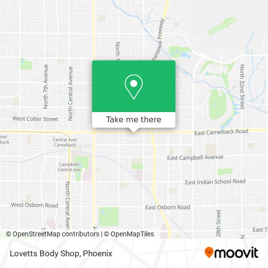 Mapa de Lovetts Body Shop