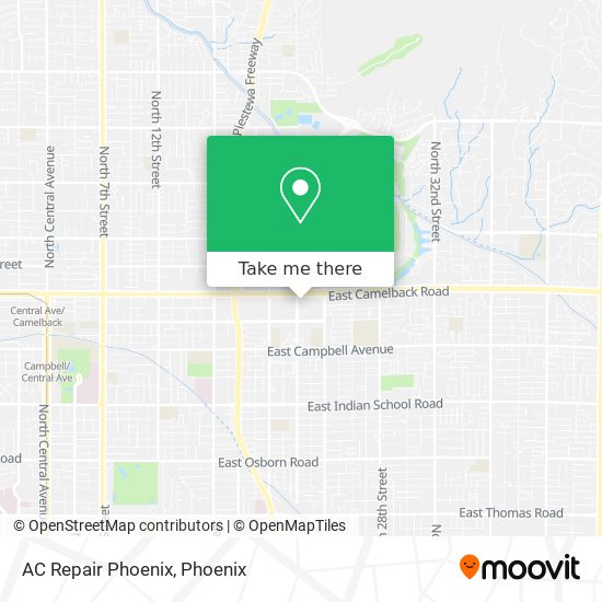 Mapa de AC Repair Phoenix