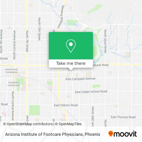 Mapa de Arizona Institute of Footcare Physicians