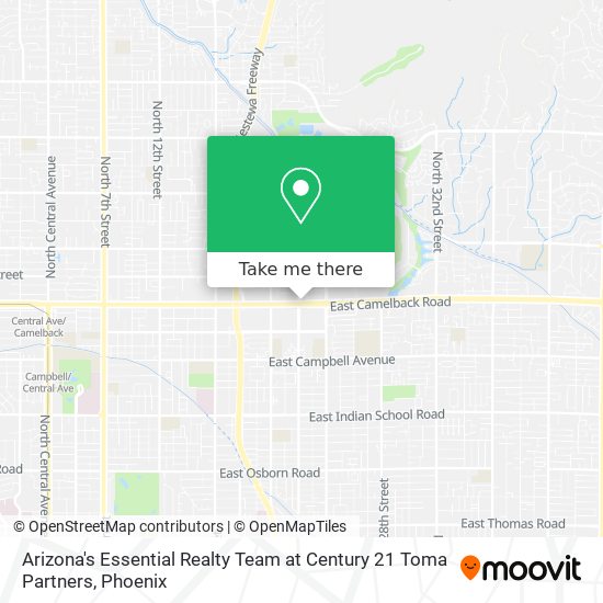 Arizona's Essential Realty Team at Century 21 Toma Partners map
