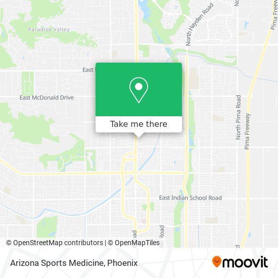 Arizona Sports Medicine map