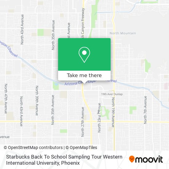 Mapa de Starbucks Back To School Sampling Tour Western International University