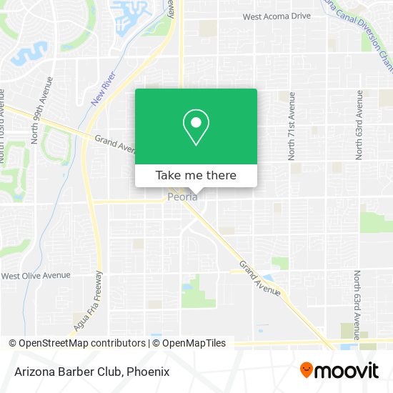 Arizona Barber Club map