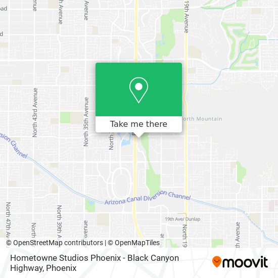 Hometowne Studios Phoenix - Black Canyon Highway map