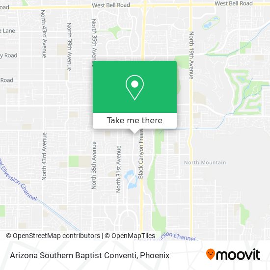 Mapa de Arizona Southern Baptist Conventi