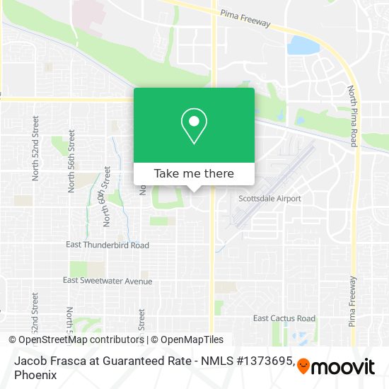 Mapa de Jacob Frasca at Guaranteed Rate - NMLS #1373695