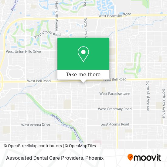 Associated Dental Care Providers map