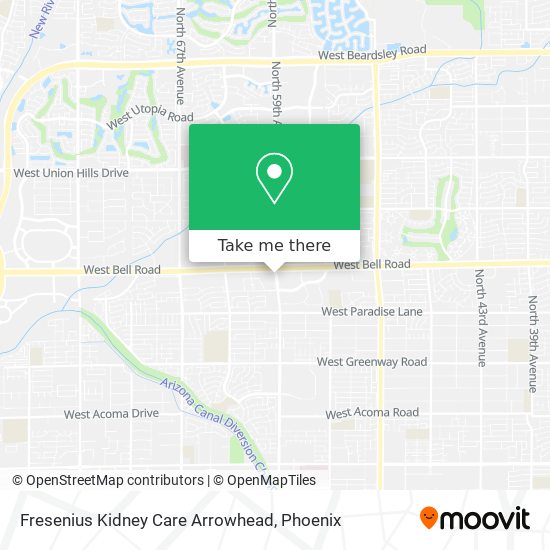 Fresenius Kidney Care Arrowhead map