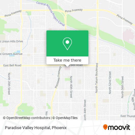 Paradise Valley Hospital map