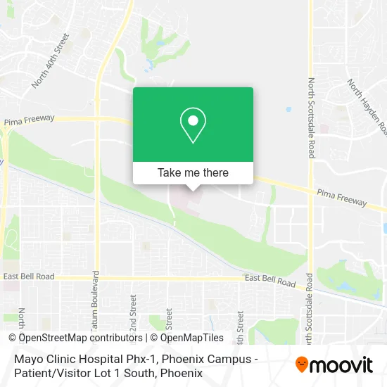 Mayo Clinic Hospital Phx-1, Phoenix Campus - Patient / Visitor Lot 1 South map
