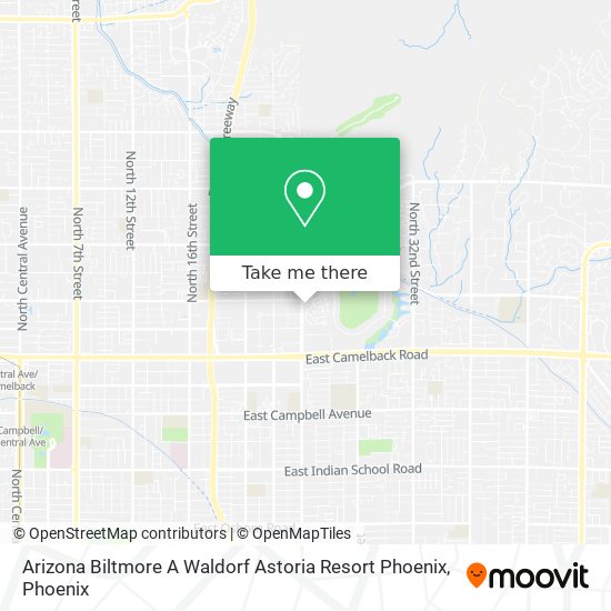 Mapa de Arizona Biltmore A Waldorf Astoria Resort Phoenix