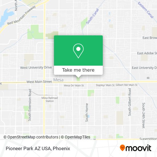 Pioneer Park AZ USA map