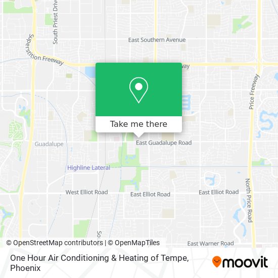 Mapa de One Hour Air Conditioning & Heating of Tempe