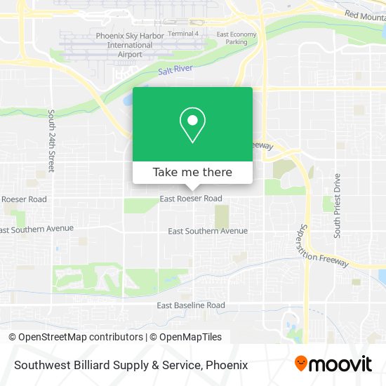 Southwest Billiard Supply & Service map